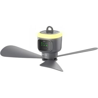 پنکه سقفی شارژی کمپینگ و چراغ دار Porodo مدل Lifestyle Camping Rechargeable Ceiling Fan