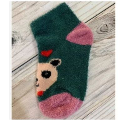 جوراب بچگانه/دخترانه/پسرانه بوکله تدی وارداتی رنگ سبز