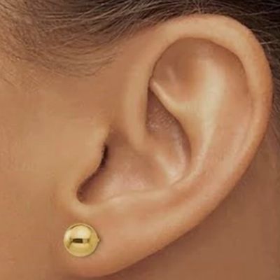 گوشواره مرواریدی میخی ژوپینگ وارداتی  میخی ضدحساسیت  رنگ طلایی