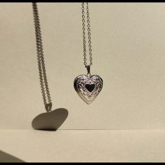 گردنبند لاکت قلب طرح عکس