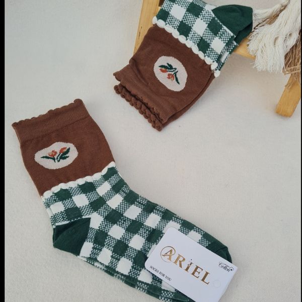 جوراب ساقدار طرح گل