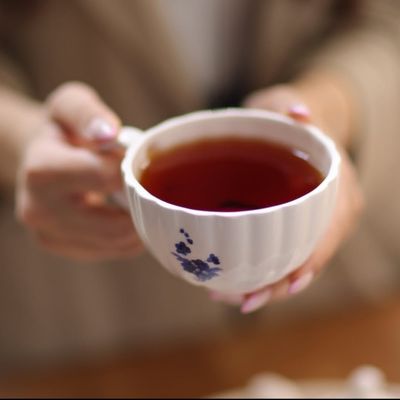 فنجان سفالی | مدل آبی نگار