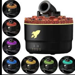 بخور سرد بمبی (تانکی) RGB اورجینال | افکت حلقه‌ای جذاب + بخور یکنواخت از بالا، 6 رنگ RGB، اسانس خور، مخزن 200ml،