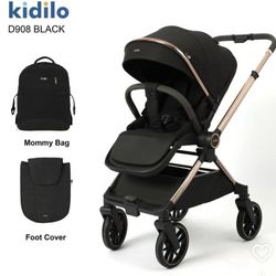 کالسکه کیدیلو مدل Kidilo D908 چهارچرخ چرخشی جدید