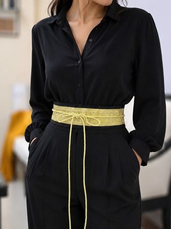 کمربند دوروی طلایی