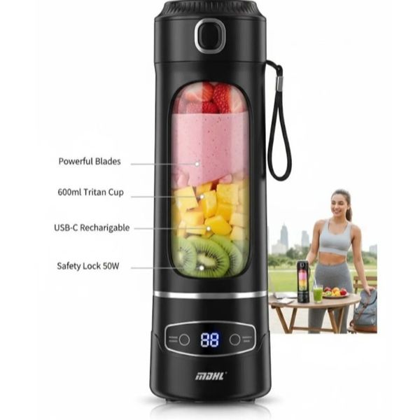 بلندر و مخلوط کن شارژی MDHL مدل AJ-02 حجم 600 میل