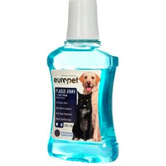 محلول دهان شویه سگ و گربه 250 میلی لیتری یوروپت (europet)