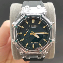 کاسیو جیشاک دو زمانه GA2100 مشکی طلایی