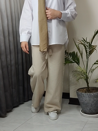شلوار بگ لینن