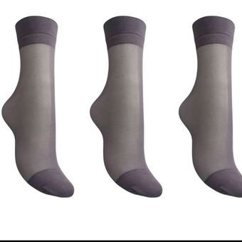 جوراب ۲ربع پارازین طوسی پک ۳جفت با هم