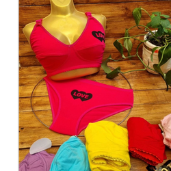 ست شورت و سوتین سوپر نخ پنبه اعلا