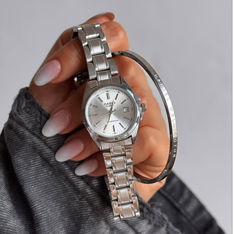 ساعت زنانه کاسیو Casio تمام نقره ای