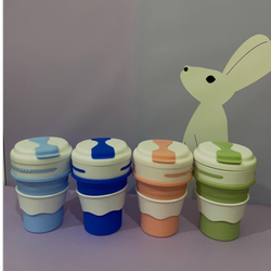 لیوان سیلیکونی درب دار