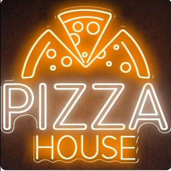 تابلو مغازه  نئون فلکسی pizza