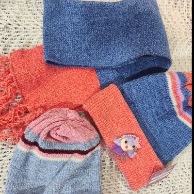 شال وکلاه دخترانه مخمل