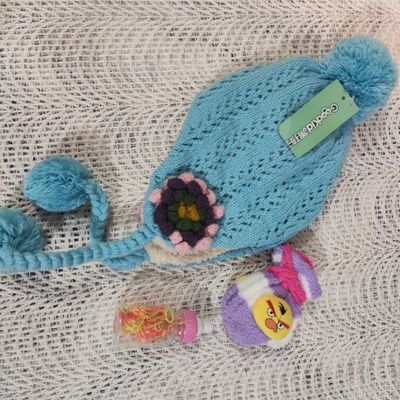 کلاه ضخیم دخترانه پوم دار