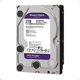هارد دیسک اینترنال وسترن دیجیتال مدل Purple WD20PURZ ظرفیت 2 ترابایت