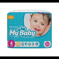 پوشک بچه سایز 4 تعداد 34عدد مای بیبی