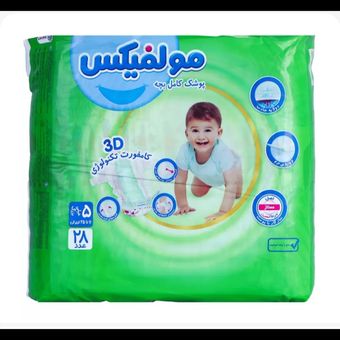 پوشک بچه 28عددی سایز 5 مولفیکس