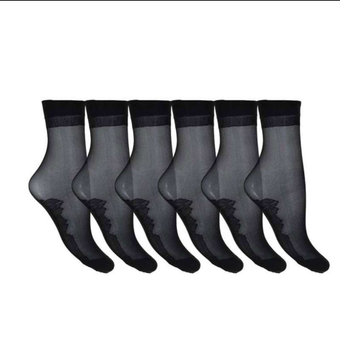 جوراب مچی شیشه ای رنگ مشکی پک 6 جفت