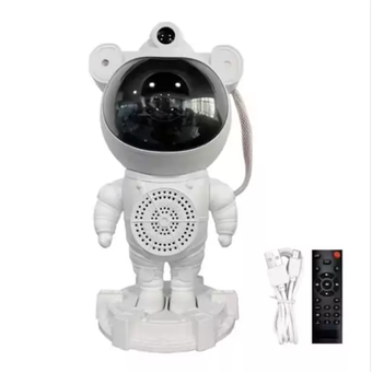 چراع خواب کهکشانی طرح فضانورد شارژی بلوتوثی اسپیکردار