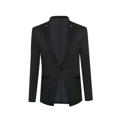 کت تک مردانه اسپرت مشکی  یقه ترکیبی پارچه کاردین کد k-22