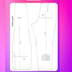 الگو آماده شلوار زنانه سایز 40