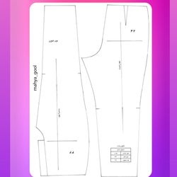 الگو آماده شلوار زنانه سایز 42