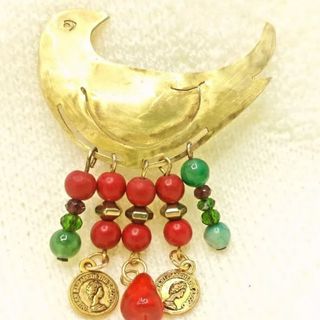 سنجاق لباس تزئینی طرح مرغ سحر