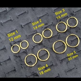 گوشواره حلقه ای زنانه قفل مخفی استیل