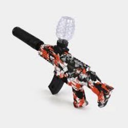 اسباب بازی جنگی مدل تفنگ کلاش طرح تیر ژله ای رگباری شارژی کد 0168