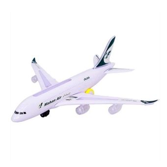 اسباب بازی مدل هواپیما ی مسافربری ماهان طرح موزیکال باطری خور چراغدار حرکتی کد 330/130