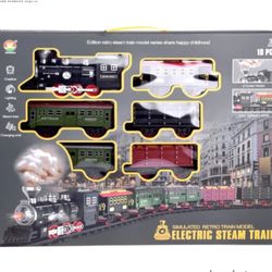 اسباب بازی مدل قطار طرح شارژی دودزا 6 واگن کد 9A-699