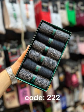 جوراب مردانه DAD کلاسیک نخی کد 222 - پک 6 عددی
