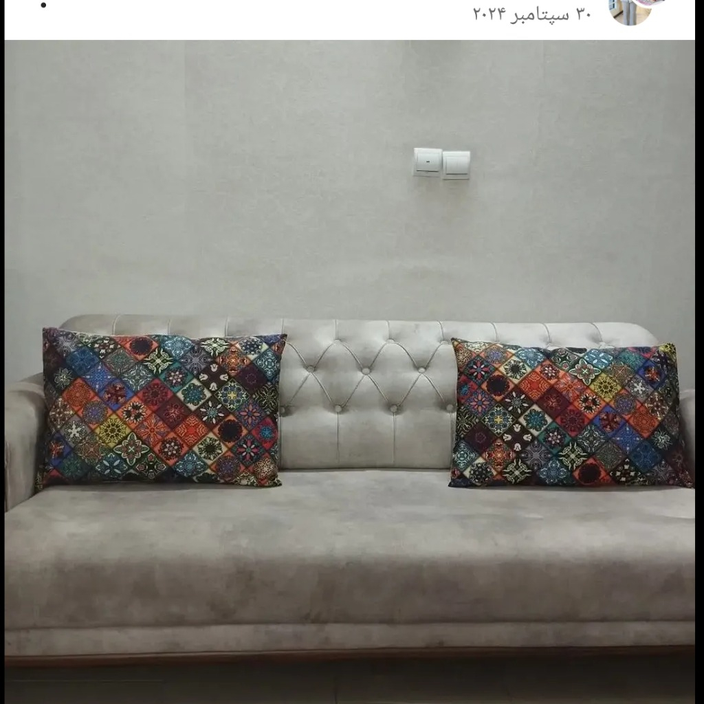 روبالشتی مخمل جفتی