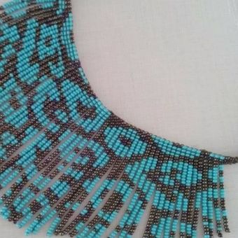 گردنبند ریشه ای طرح پلنگی