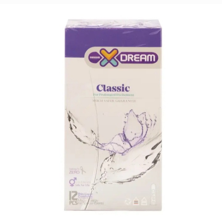 کاندوم ایکس دریم مدل classic بسته 12 عددی