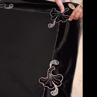 روسری محرم کرپ حریر مخمل کار شده دستدوخت درجه یک منحصر به فرد