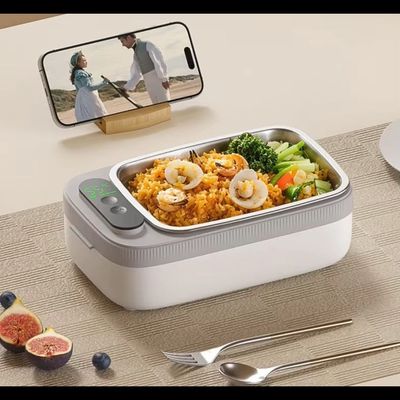 گجت باکس 2 طبقه گرم‌کن غذا (استیل ضد زنگ)