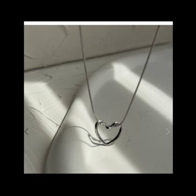 گردنبند قلب دفرمه سیلور