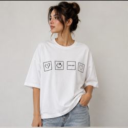 تیشرت باکسی قلب