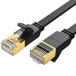کابل شبکه پچ کورد Cat7 U/FTP یوگرین مدل NW106-11262 طول 3 متر فلت مشکی