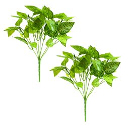 گل مصنوعی مدل بوته برگ لمسی طرح گردو بسته دو عددی