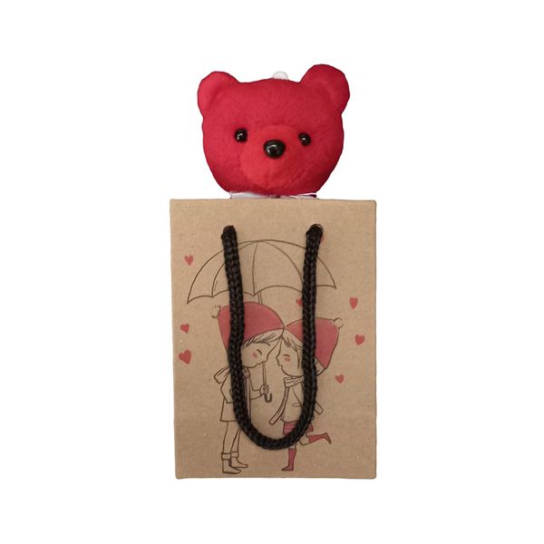 ست هدیه عروسک طرح خرس کد b12 ارتفاع 11 سانتی متر