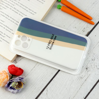 قاب محافظ لنزدار سیلیکونی رنگین کمانی Highcopy آیفون iPhone 12 Pro Max