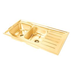 سینک ظرفشویی استیل روکار نگین الماس  مدل SA104-G