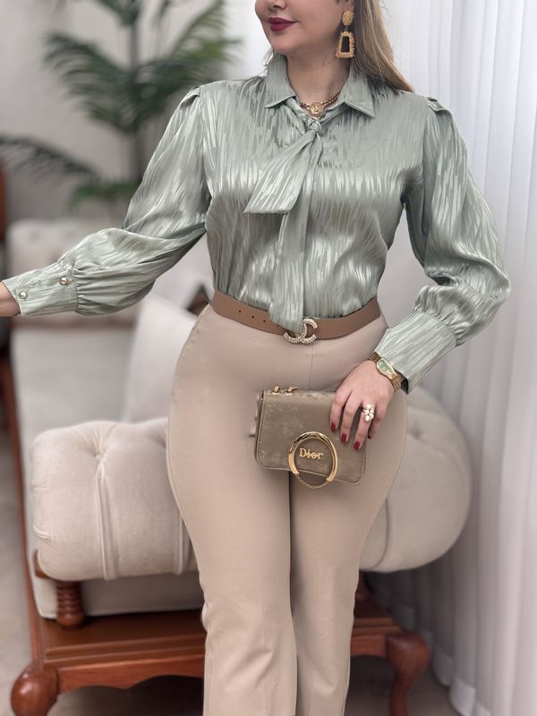 شومیز ساتن ملینا 2876