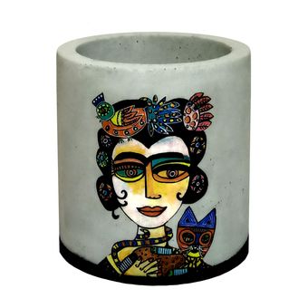 گلدان بتنی مدل چهره 01