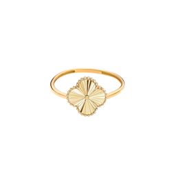 انگشتر طلا 18 عیار زنانه مریم اکرمی گلد گالری مدل ونکلیف الحمبرا تاینی