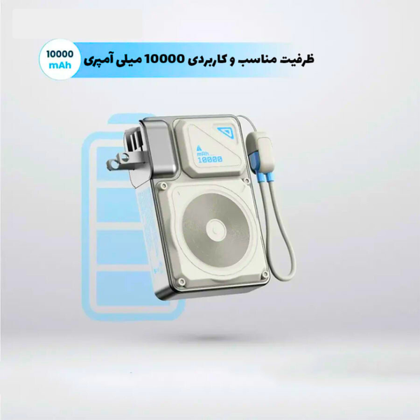پاوربانک و شارژر پاورولوژی 10000 میلی آمپر